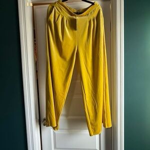 Burnt Toast Velvet S/M NWT Vibrant Yellow Wide Leg